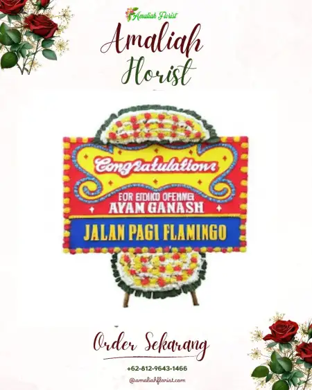 Sewa Papan Bunga Air Mawar